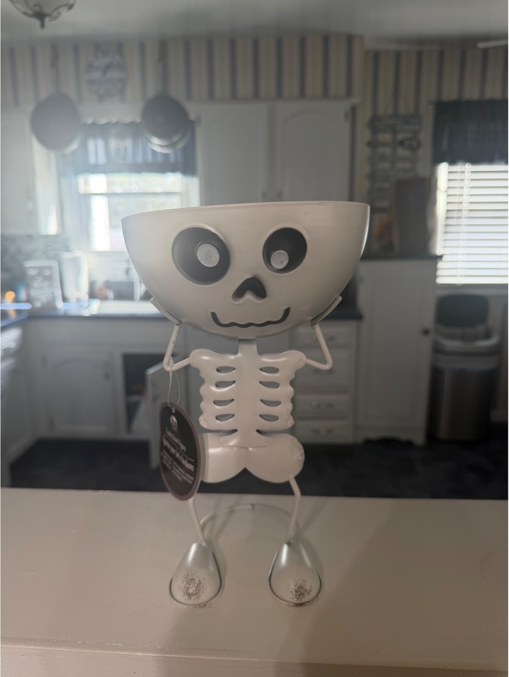 Seasonal Candy Bowl Figure Skeleton Decorative Holder [COPY]